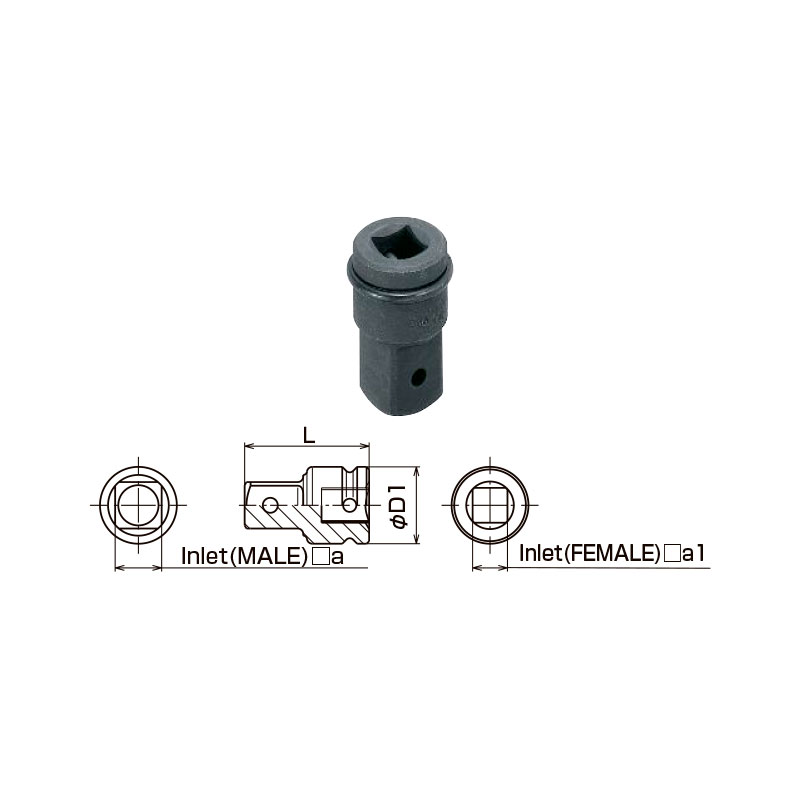 socket adapter pneumatic with specs